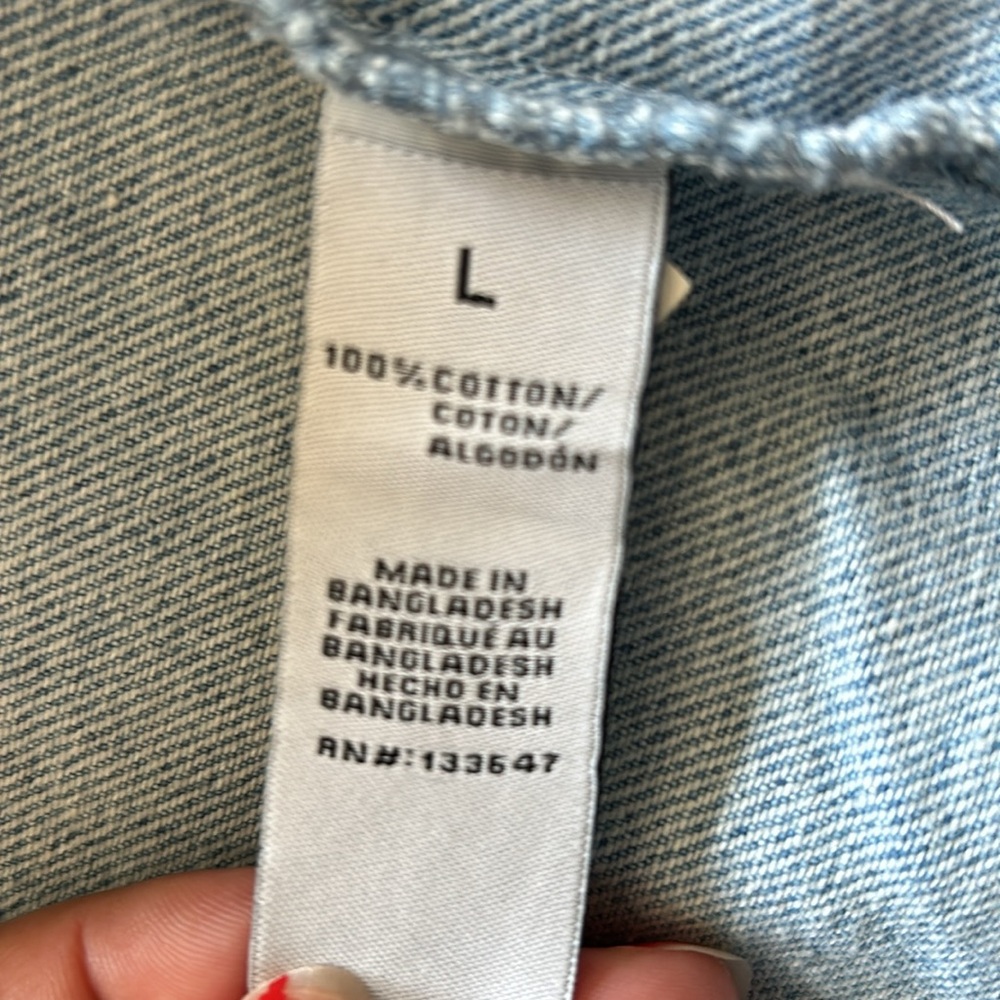 Whitney Houston Denim Shacket | Handmade DIY Customized 1 of 1 - Size L - Picture 11 of 11